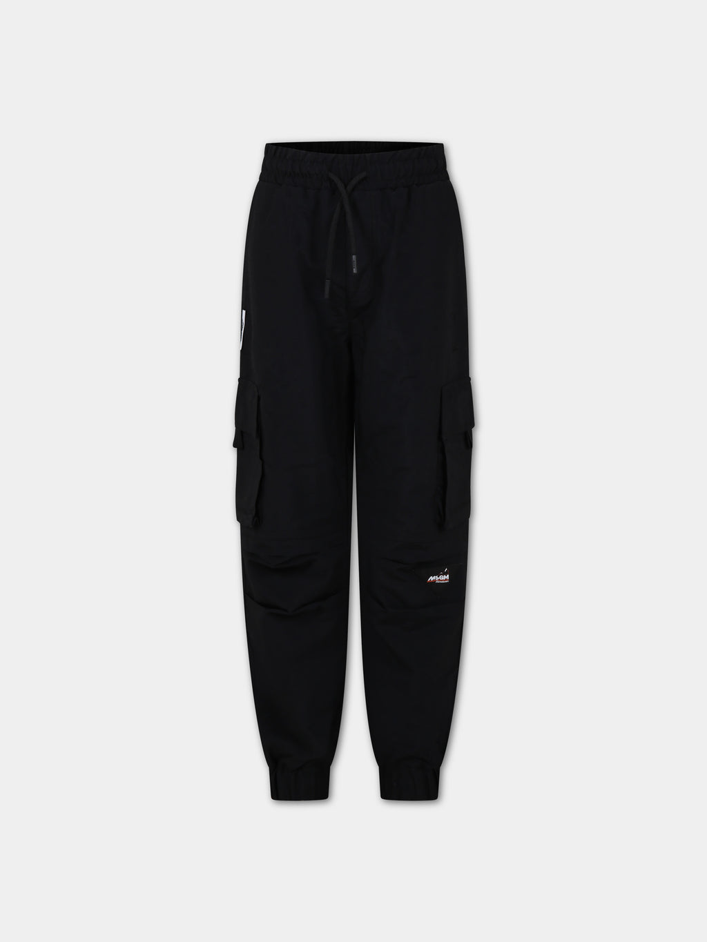 Pantalon cargo noir pour garçon avec logo